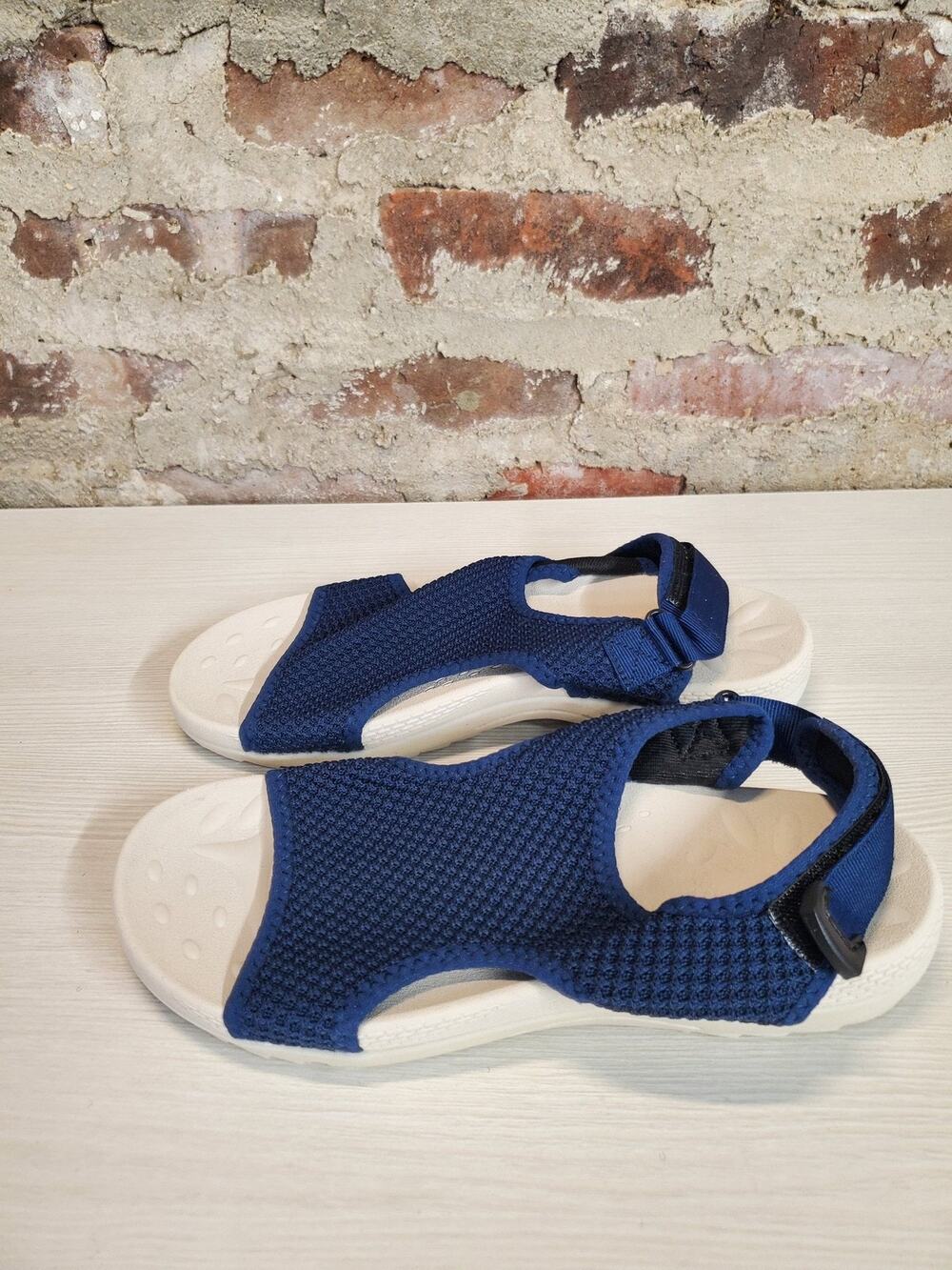 XIHALOOK Womens Walking Sandals Size 8.5 Navy Blue Mesh Adjustable Strap